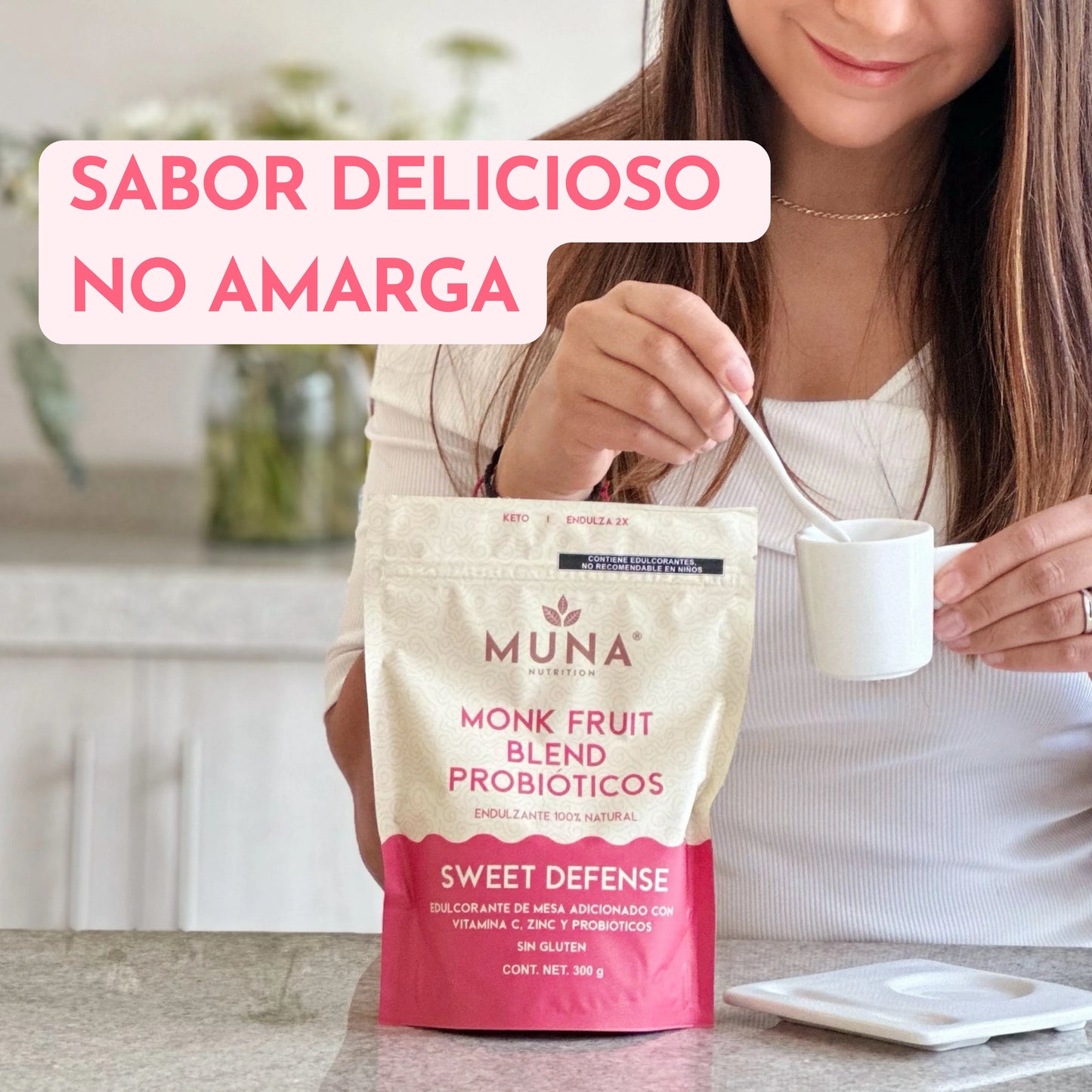 MUNA Monk Fruit sabe delicioso y no amarga