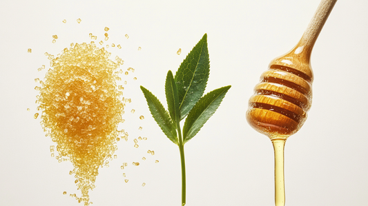 Portada Comparación monk fruit stevia y miel